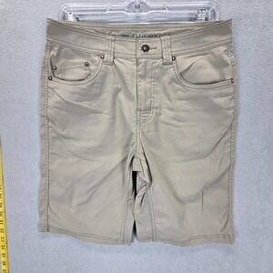 PrAna Shorts Mens 31x11 Beige Brion Nylon Stretch Outdoor Hiking
